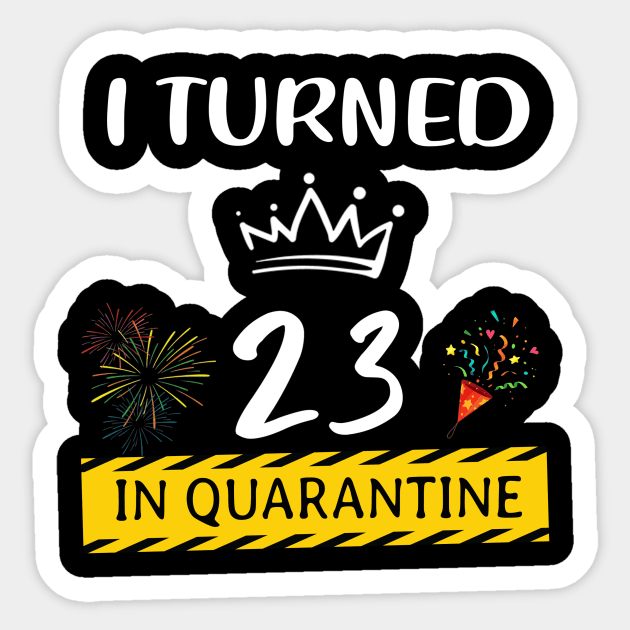 I Turned 23 In Quarantine Birthday Sticker by Magazine